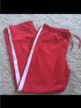 Soft Red Big Flirt Silky Workout Pants